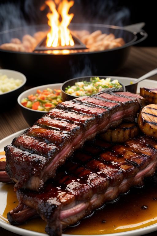 harissa honey glazed grilled ribs 4