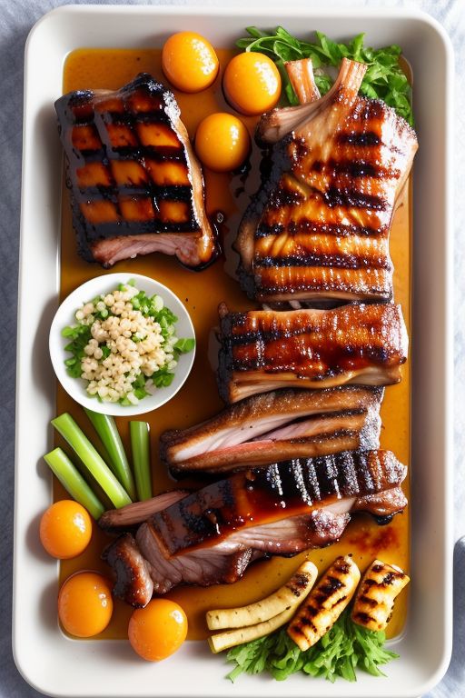 maple miso glazed grilled ribs 2