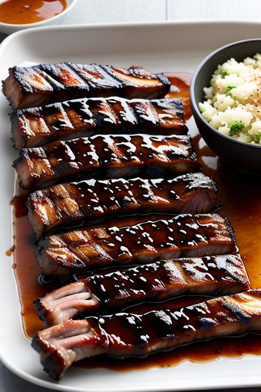 maple miso glazed grilled ribs
