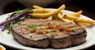 Pickled Red Onion Grilled Sirloin Steak