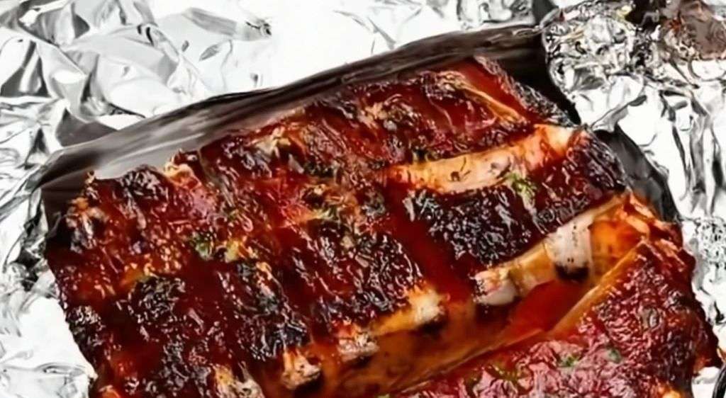 Ribs Wrapped in Foil