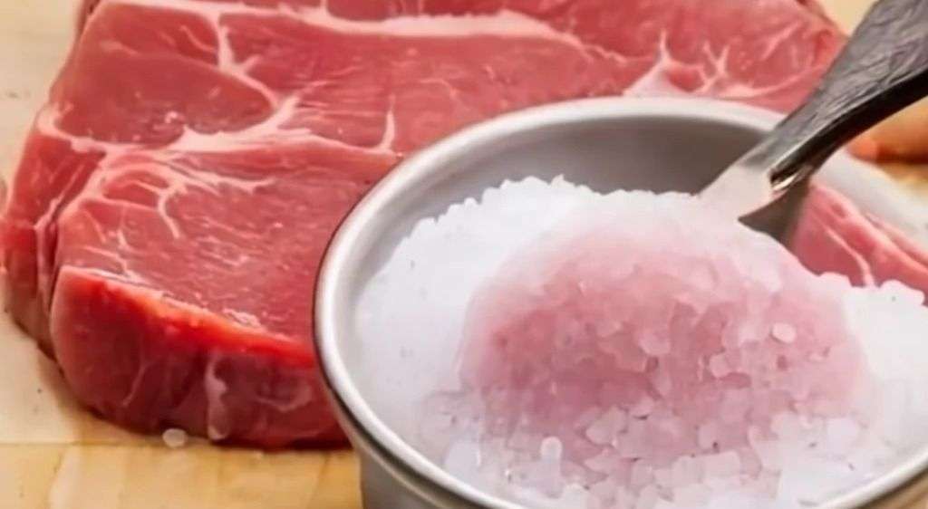 Applying Salt on a Steak